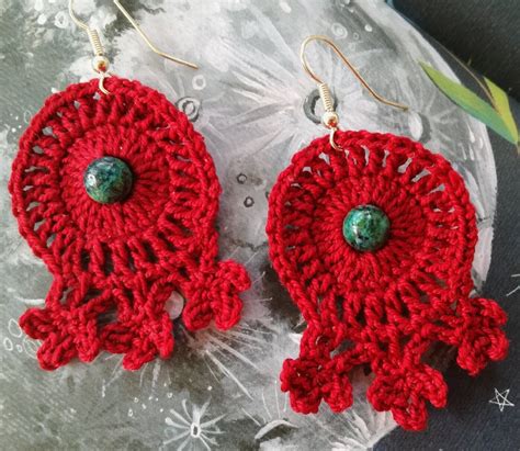 crochet earrings etsy